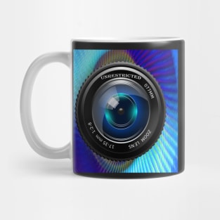 Photographer Free Unrestricted Art, Camera Lens Graphic Design Cool Home Decor & Gifts Mug